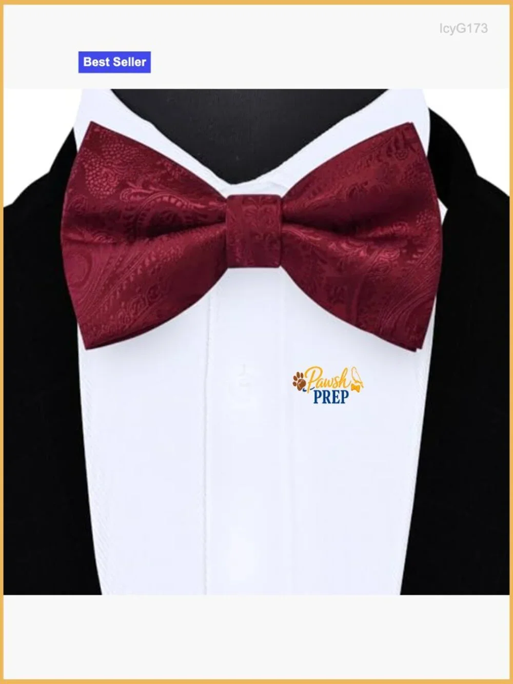 Silk Blend Pre-Tied Bow Tie Set with Pocket Square and Cufflinks